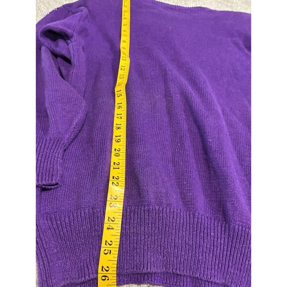 Beautifully Mia Beaded Purple Statement Sweater (M) - Picture 5 of 7